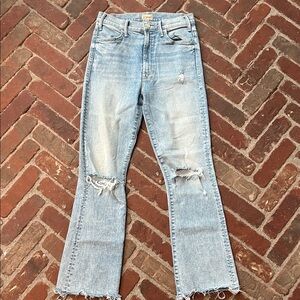 Mother The Hustler Ankle Chew in Drinking by the Pool jeans